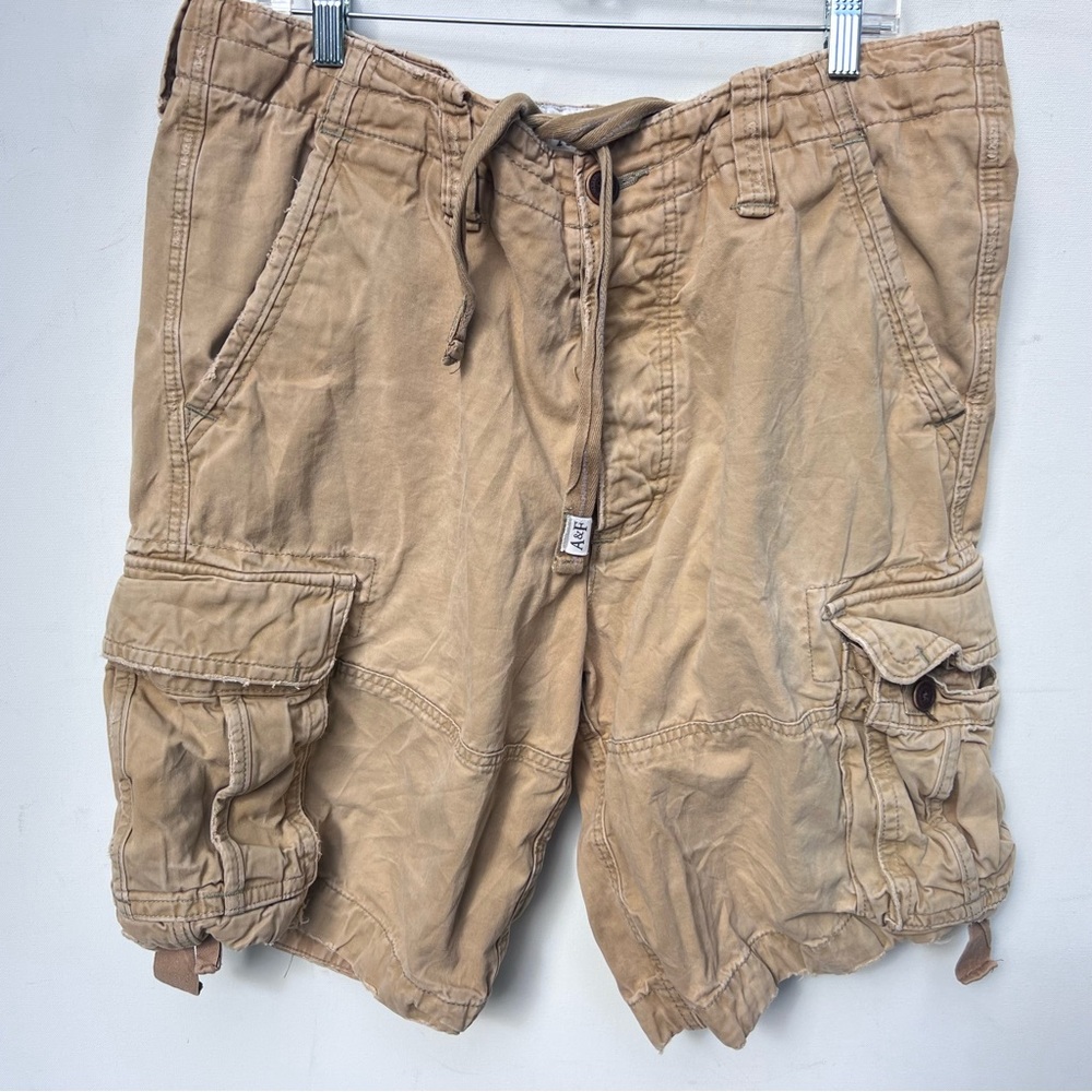 Y2K Abercrombie Fitch Cargo Short Men’s Size 36 Button Fly Drawstring Parachute